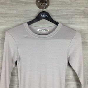 Michael Stars Long Sleeve Slub Band Crew Neck Tee